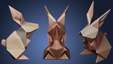 3D модель Зайчик Оригами (STL)
